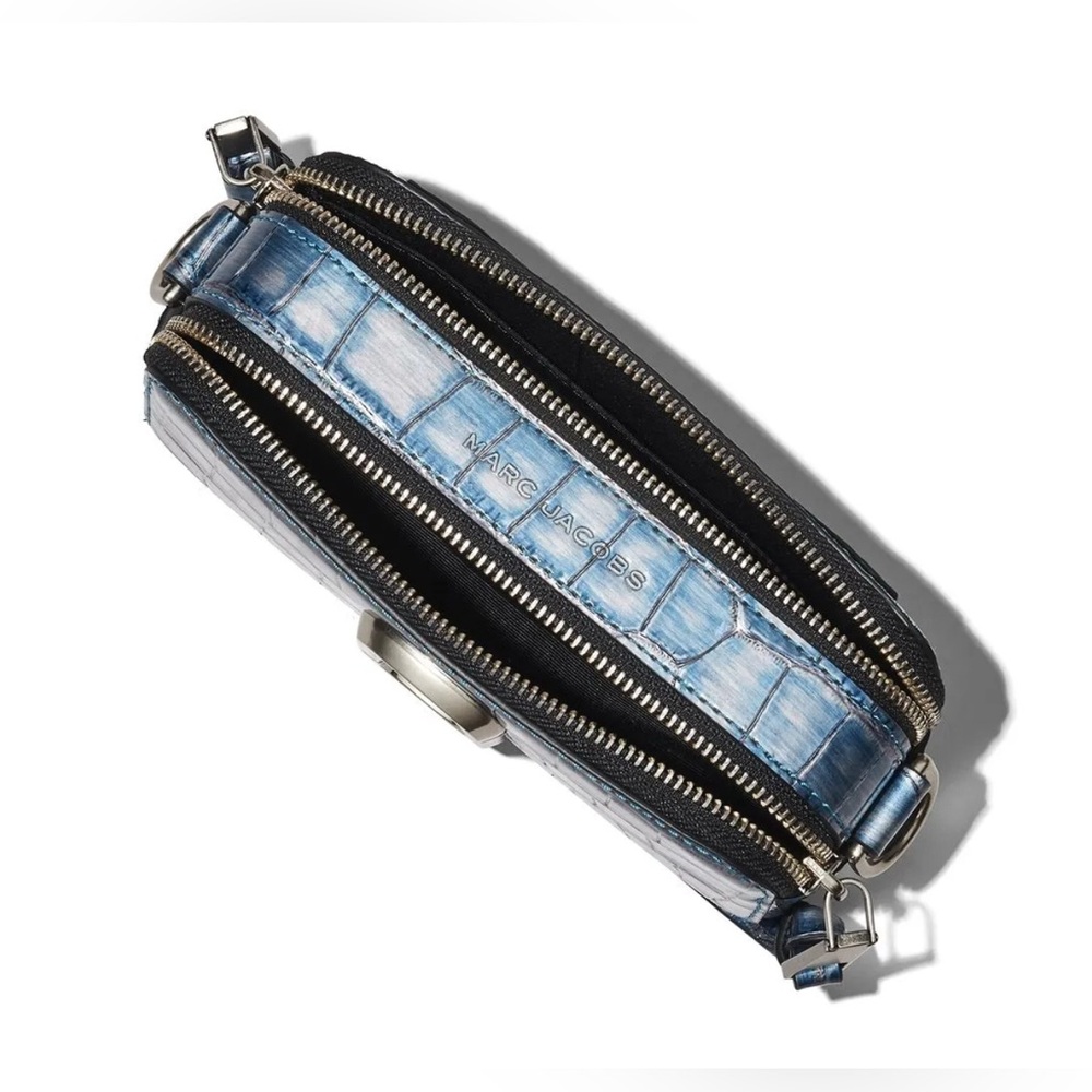 Marc Jacobs Stylish Blue Croc-Embossed Crossbody Bag-Dust included!!💖(#0169) - Picture 7 of 10